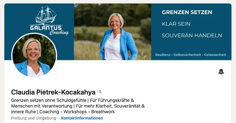 LinkedIn-Profil von Claudia Pietrek-Kocakahya